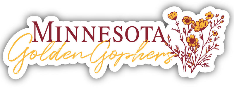 Minnesota Gophers Script Floral Sticker/Magnet - Officially Licensed School Pride Decor