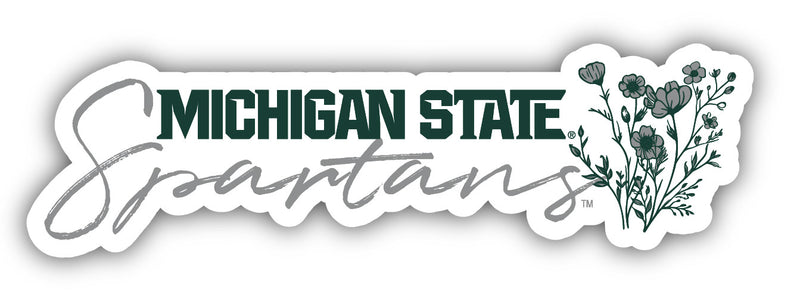 Michigan State Spartans Script Floral Sticker/Magnet - Officially Licensed School Pride Decor