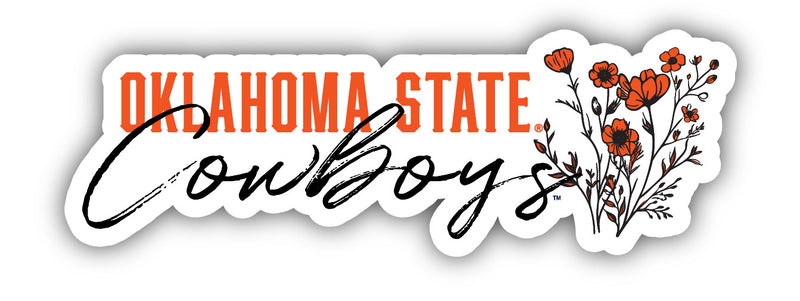 Oklahoma State Cowboys Script Floral Sticker/Magnet - Officially Licensed School Pride Decor