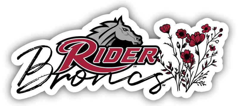 Rider University Broncs Script Floral Sticker/Magnet - Officially Licensed School Pride Decor