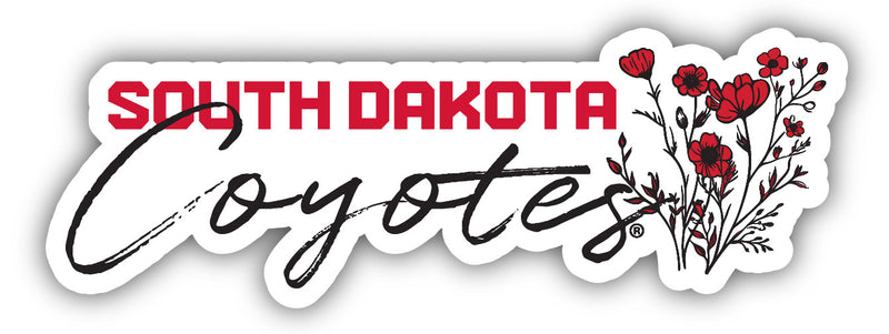 South Dakota Coyotes Script Floral Sticker/Magnet - Officially Licensed School Pride Decor