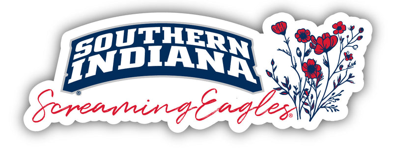 University of Southern Indiana Script Floral Sticker/Magnet - Officially Licensed School Pride Decor