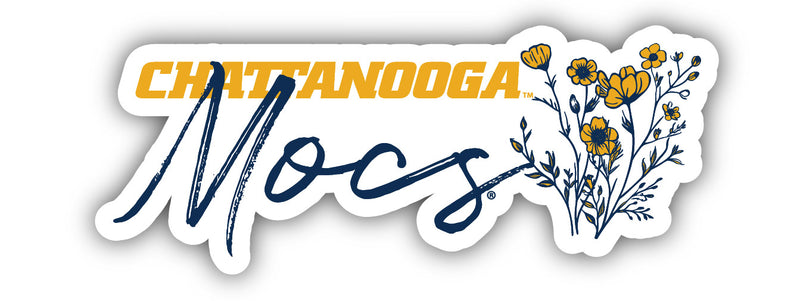 University of Tennessee at Chattanooga Script Floral Sticker/Magnet - Officially Licensed School Pride Decor