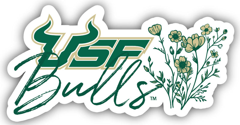 South Florida Bulls Script Floral Sticker/Magnet - Officially Licensed School Pride Decor