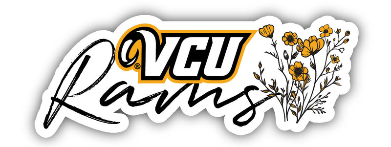 Virginia Commonwealth Script Floral Sticker/Magnet - Officially Licensed School Pride Decor