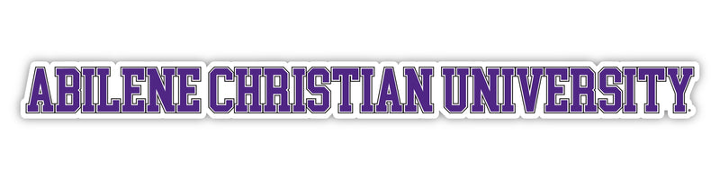 Abilene Christian University Officially Licensed College Text Vinyl Decal – White, Clear and Holographic
