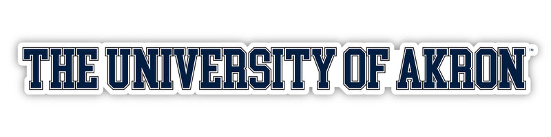 Akron Zips Officially Licensed College Text Vinyl Decal – White, Clear and Holographic