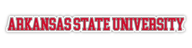 Arkansas State Officially Licensed College Text Vinyl Decal – White, Clear and Holographic