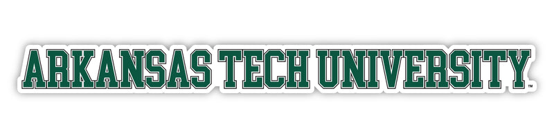 Arkansas Tech University Officially Licensed College Text Vinyl Decal – White, Clear and Holographic