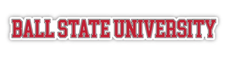 Ball State University Officially Licensed College Text Vinyl Decal – White, Clear and Holographic