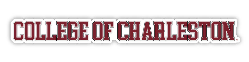 College of Charleston Officially Licensed College Text Vinyl Decal – White, Clear and Holographic