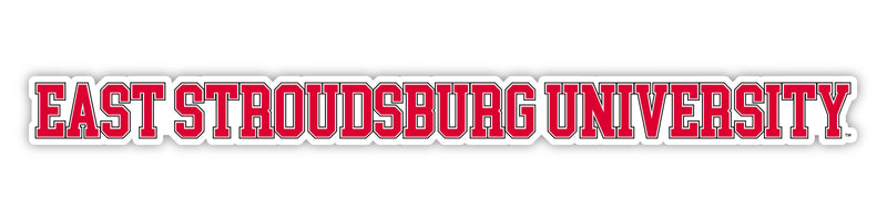 East Stroudsburg University Officially Licensed College Text Vinyl Decal – White, Clear and Holographic