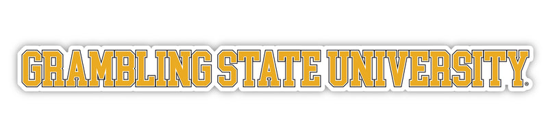 Grambling State Tigers Officially Licensed College Text Vinyl Decal – White, Clear and Holographic