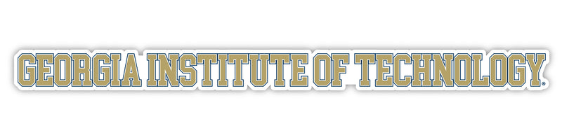 Georgia Tech Yellow Jackets Officially Licensed College Text Vinyl Decal – White, Clear and Holographic
