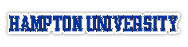 Hampton University Officially Licensed College Text Vinyl Decal – White, Clear and Holographic