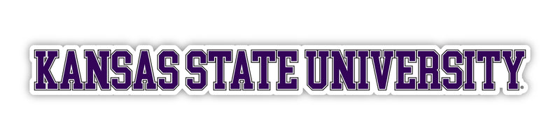 Kansas State Wildcats Officially Licensed College Text Vinyl Decal – White, Clear and Holographic