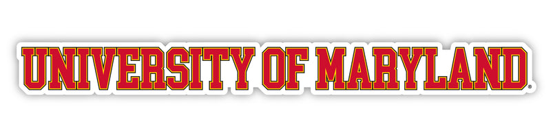 Maryland Terrapins Officially Licensed College Text Vinyl Decal – White, Clear and Holographic