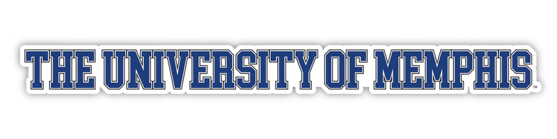 Memphis Tigers Officially Licensed College Text Vinyl Decal – White, Clear and Holographic