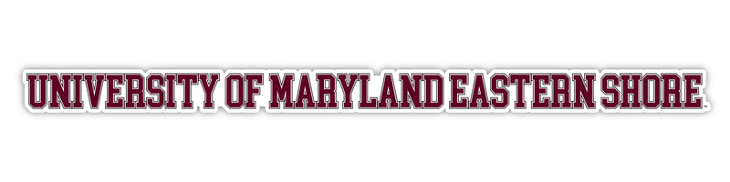 Maryland Eastern Shore Officially Licensed College Text Vinyl Decal – White, Clear and Holographic