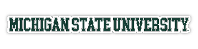 Michigan State Spartans Officially Licensed College Text Vinyl Decal – White, Clear and Holographic