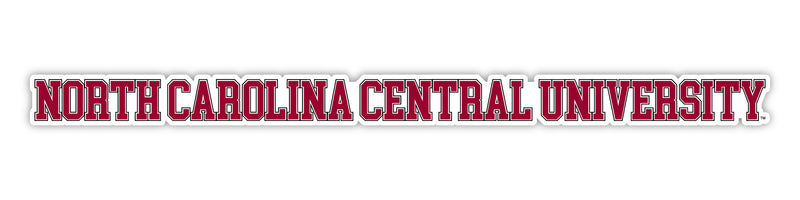 North Carolina Central Eagles Officially Licensed College Text Vinyl Decal – White, Clear and Holographic