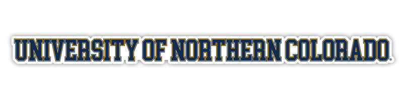 Northern Colorado Bears Officially Licensed College Text Vinyl Decal – White, Clear and Holographic