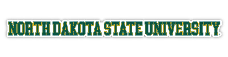 North Dakota State Bison Officially Licensed College Text Vinyl Decal – White, Clear and Holographic