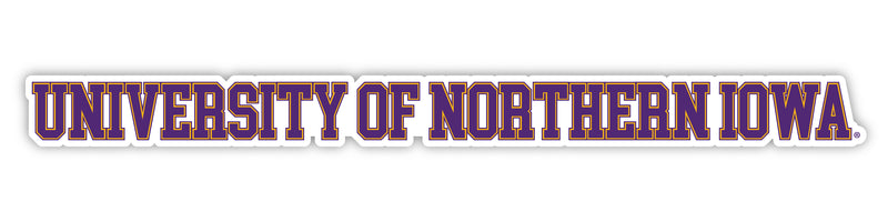 Northern Iowa Panthers Officially Licensed College Text Vinyl Decal – White, Clear and Holographic