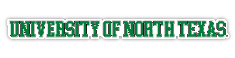 North Texas Officially Licensed College Text Vinyl Decal – White, Clear and Holographic