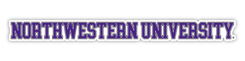 Northwestern University Wildcats Officially Licensed College Text Vinyl Decal – White, Clear and Holographic