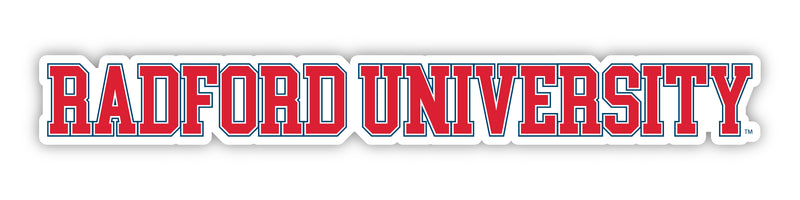 Radford University Highlanders Officially Licensed College Text Vinyl Decal – White, Clear and Holographic