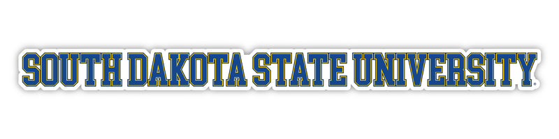 South Dakota State Jackrabbits Officially Licensed College Text Vinyl Decal – White, Clear and Holographic