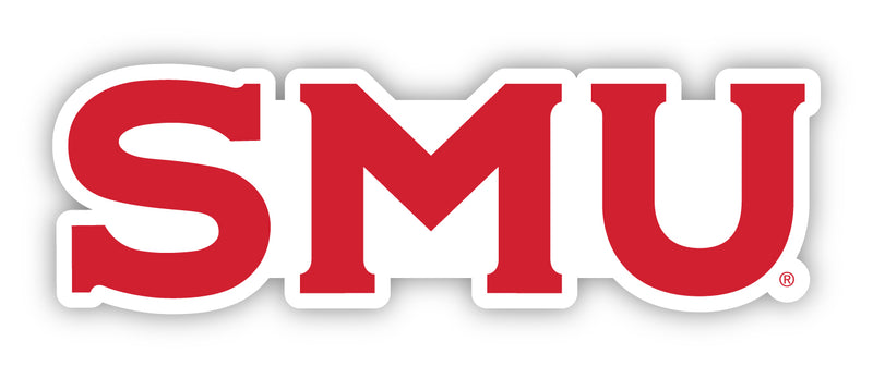 Southern Methodist University Officially Licensed College Text Vinyl Decal – White, Clear and Holographic