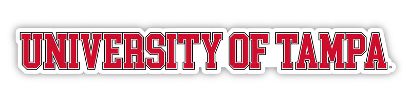 University of Tampa Spartans Officially Licensed College Text Vinyl Decal – White, Clear and Holographic