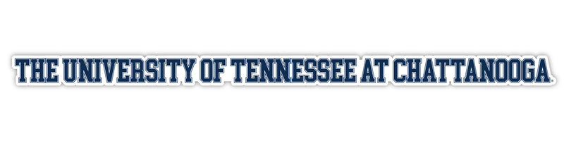 University of Tennessee at Chattanooga Officially Licensed College Text Vinyl Decal – White, Clear and Holographic
