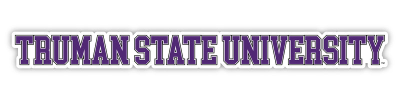 Truman State University Officially Licensed College Text Vinyl Decal – White, Clear and Holographic