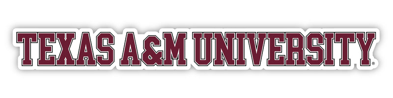 Texas A&M Aggies Officially Licensed College Text Vinyl Decal – White, Clear and Holographic