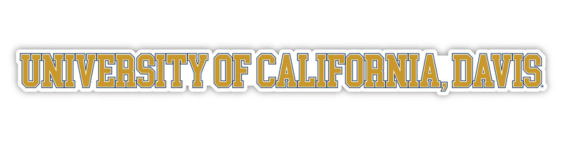 UC Davis Aggies Officially Licensed College Text Vinyl Decal – White, Clear and Holographic