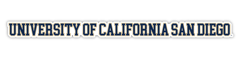 UC San Diego Officially Licensed College Text Vinyl Decal – White, Clear and Holographic