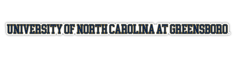 North Carolina Greensboro Spartans Officially Licensed College Text Vinyl Decal – White, Clear and Holographic