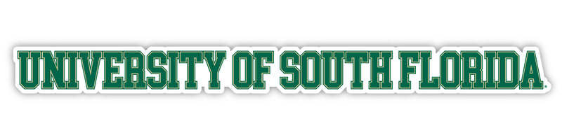 South Florida Bulls Officially Licensed College Text Vinyl Decal – White, Clear and Holographic