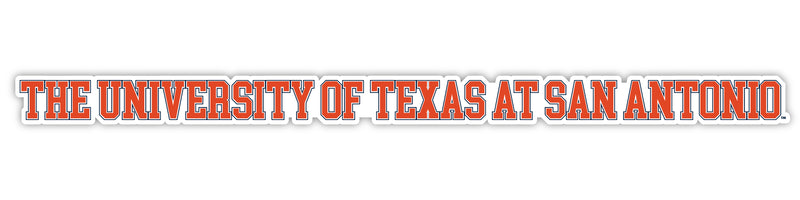 UTSA Roadrunners Officially Licensed College Text Vinyl Decal – White, Clear and Holographic