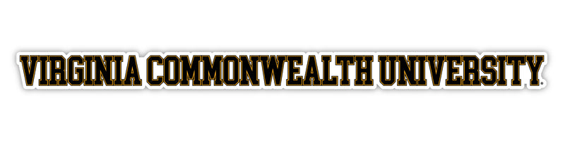 Virginia Commonwealth Officially Licensed College Text Vinyl Decal – White, Clear and Holographic