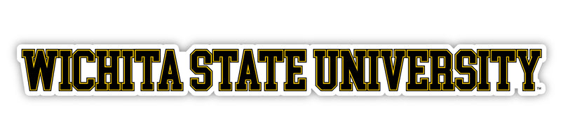 Wichita State Shockers Officially Licensed College Text Vinyl Decal – White, Clear and Holographic