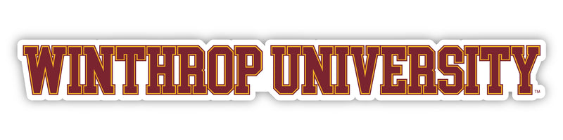 Winthrop University Officially Licensed College Text Vinyl Decal – White, Clear and Holographic