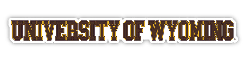 University of Wyoming Officially Licensed College Text Vinyl Decal – White, Clear and Holographic