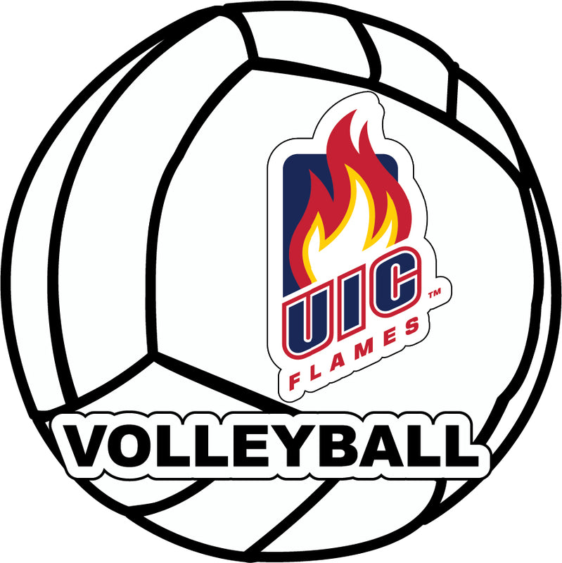 University of Illinois at Chicago 4-Inch Volleyball Vinyl Decal Officially Licensed Collegiate Product