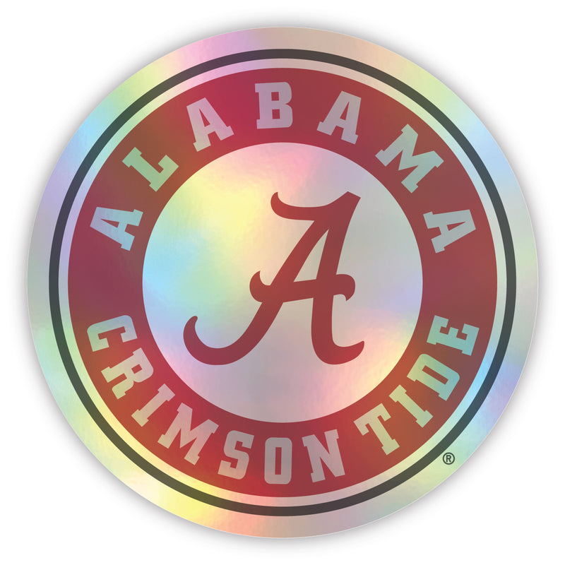 Alabama Crimson Tide 2-Inch Holographic Vinyl Decal Sticker Officially Licensed Collegiate Product Single