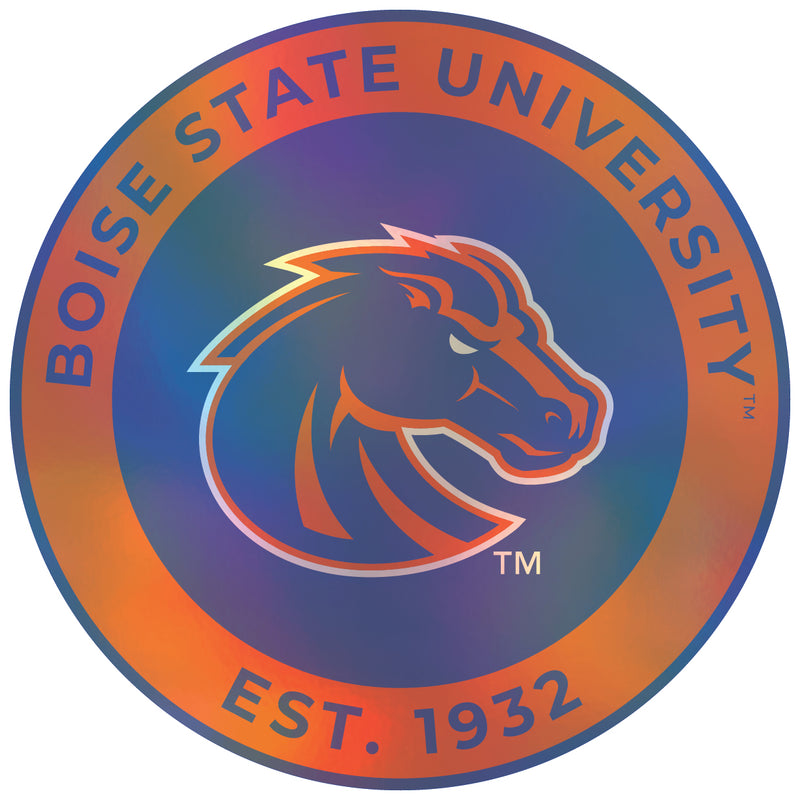 Boise State Broncos 3-Inch Holographic Vinyl Decal Sticker Officially Licensed Collegiate Product Single