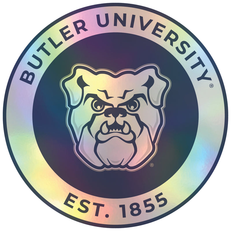 Butler Bulldogs 2-Inch Holographic Vinyl Decal Sticker Officially Licensed Collegiate Product 4-Pack